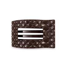 Load image into Gallery viewer, Teleties Flat Rectangle Clips -Truly Taupe Quilted