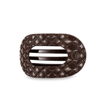 Load image into Gallery viewer, Teleties Flat Round Clips -Truly Taupe Quilted