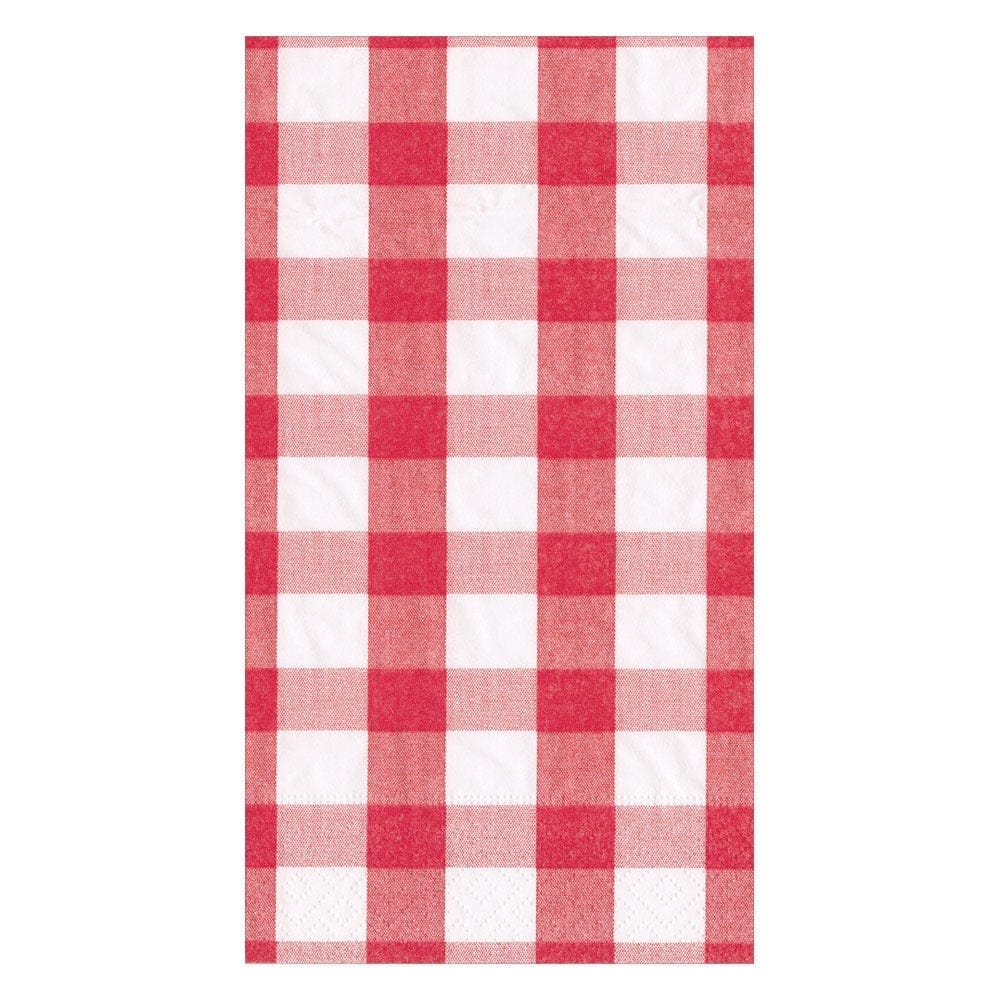 Guest Towel Napkins -Gingham Red