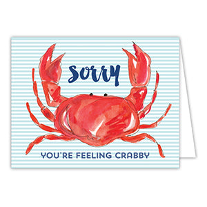Sorry You're Feeling Crabby Greeting Card