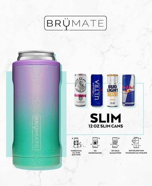BruMate Hopsulator Slim Stainless Steel Beverage Cooler Walnut Brown