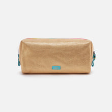 Load image into Gallery viewer, Hobo East-West Cosmetic Pouch -Gold Metallic

