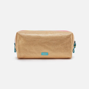 Hobo East-West Cosmetic Pouch -Gold Metallic