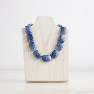 Hot Girls Pearls 18" Cooling Necklace -Blue Lapis