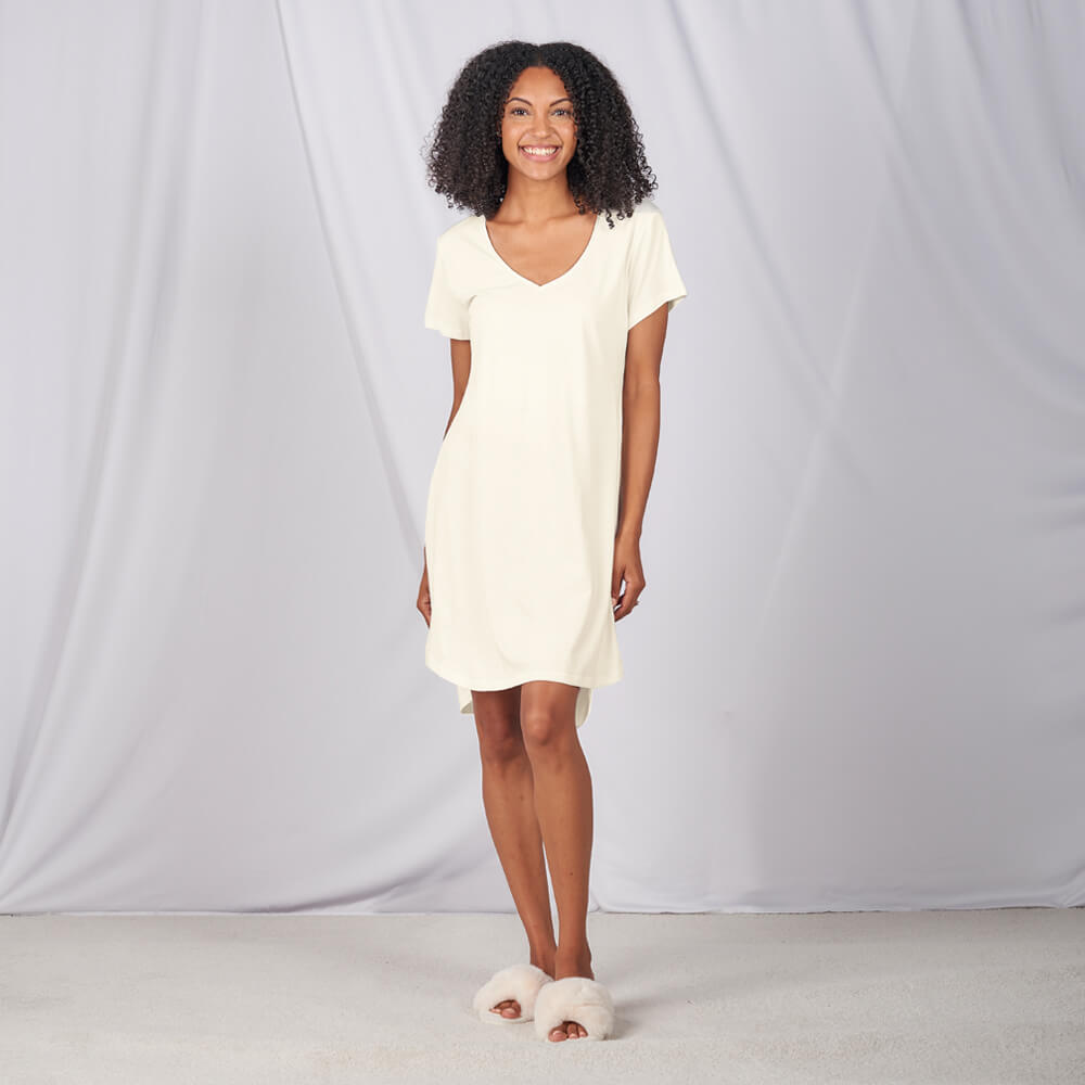 Dreamy Bamboo Claire Nightgown -Ivory