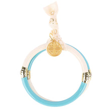 Load image into Gallery viewer, Yin &amp; Yang All Weather Bangles -Turquoise/Ivory
