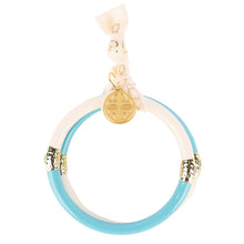 Load image into Gallery viewer, Yin & Yang All Weather Bangles -Turquoise/Ivory