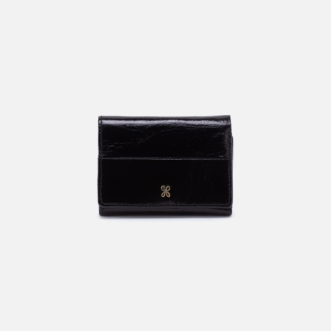 Hobo Jill Mini Tri-fold Wallet -Vintage Black