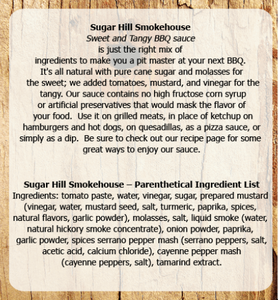 Sugar Hill Smokehouse Sweet & Tangy BBQ Sauce