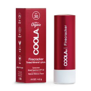 Coola Mineral Tinted Liplux Lip Balm SPF30 -Firecracker