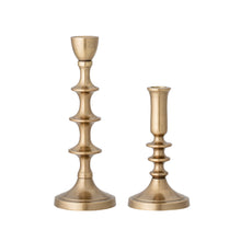Load image into Gallery viewer, Antique Finish Metal Taper Candle Holders (Set of 2)