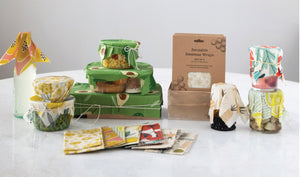 Reusable Fabric Beeswax Food Wraps -Set of 3