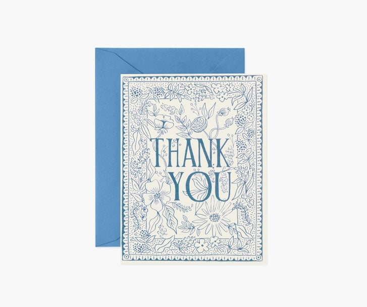 Rifle Paper Thank You Card -Delft