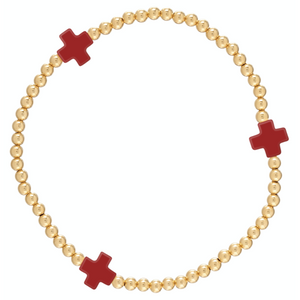enewton Gold Signature Cross Bracelets -3mm