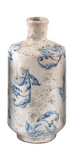 Load image into Gallery viewer, Blue & White Terracotta Vase -tall