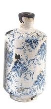 Load image into Gallery viewer, Blue & White Terracotta Vase -tall