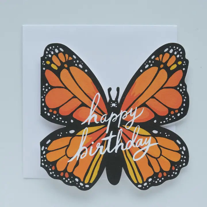 Die-Cut Birthday Card -Monarch
