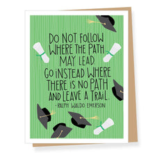 Load image into Gallery viewer, A2 Graduation Card -Ralph Waldo Emerson Quote
