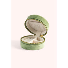 Load image into Gallery viewer, Toadstools Round Velvet Jewelry Box
