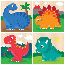 Load image into Gallery viewer, Dinosaurs Chunky Wood Puzzles
