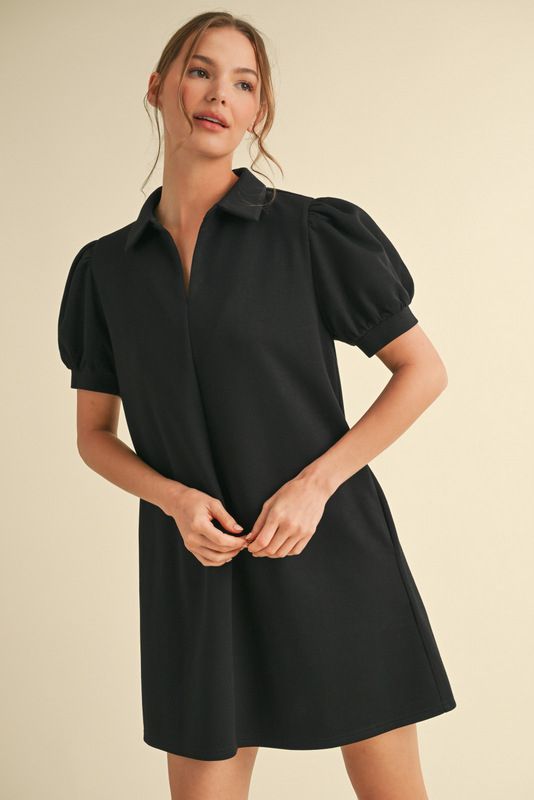 Jod Black Jersey Pocket Dress