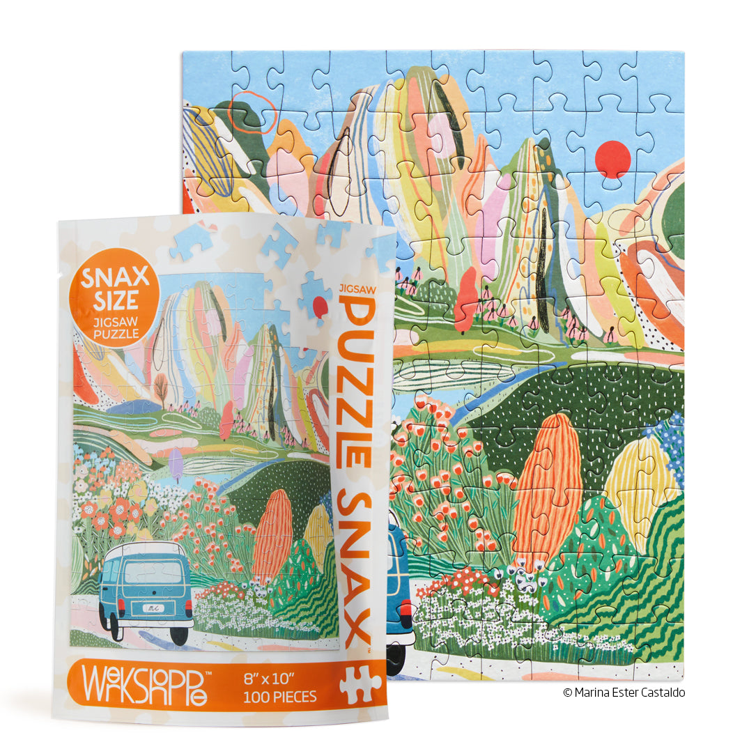 happy!品 WerkShoppe Day Tripping Puzzle Snax -100 pieces – Mint Juleps Shop
