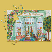 Load image into Gallery viewer, WerkShoppe Books &amp; Blooms Puzzle -1000 pieces
