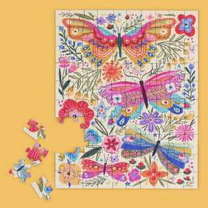 WerkShoppe Butterfly Floral Puzzle Snax -100 pieces