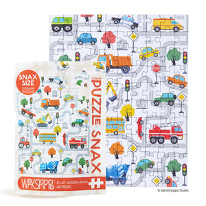 WerkShoppe Trucks & Transportation Puzzle Snax -48 pieces