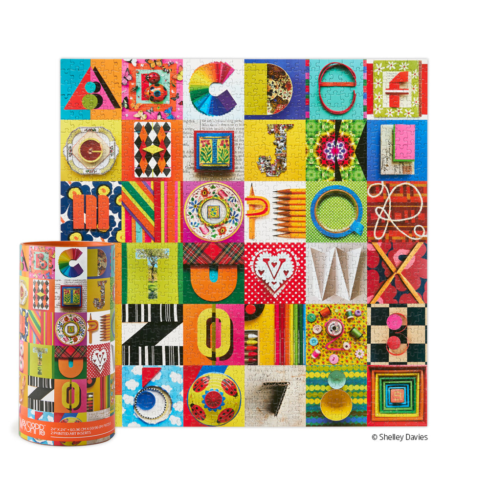 WerkShoppe Typeface Collage Puzzle -1000 pieces