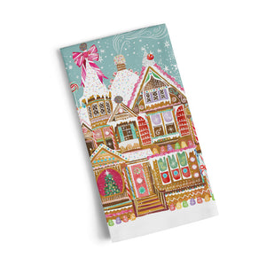 WerkShoppe Cotton Tea Towel -Gingerbread House