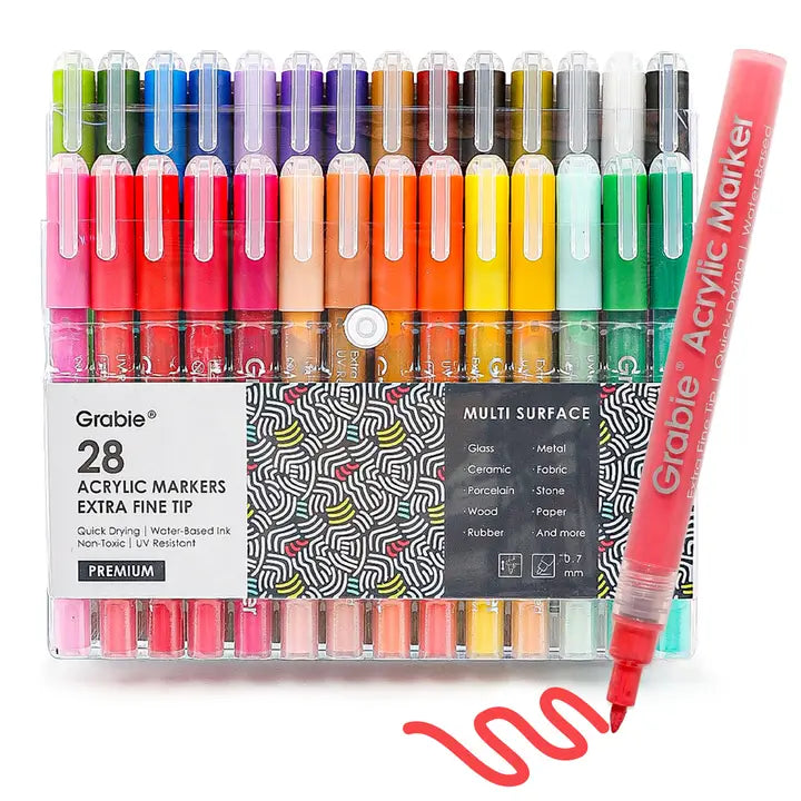 Extra Fine Tip Acrylic Paint Marker Set