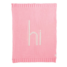 Load image into Gallery viewer, Mud Pie Hi Baby Pink Blanket
