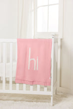 Load image into Gallery viewer, Mud Pie Hi Baby Pink Blanket
