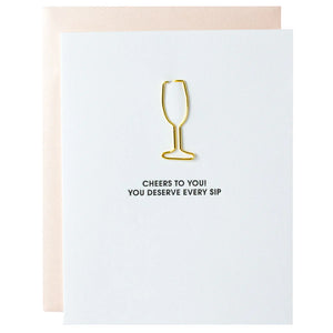 Paper Clip Everyday Card -Deserve Every Sip