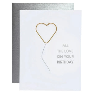 Paper Clip Birthday Card -All the Love