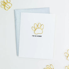 Load image into Gallery viewer, Paper Clip Pet Sympathy Card -I&#39;m So Sorry
