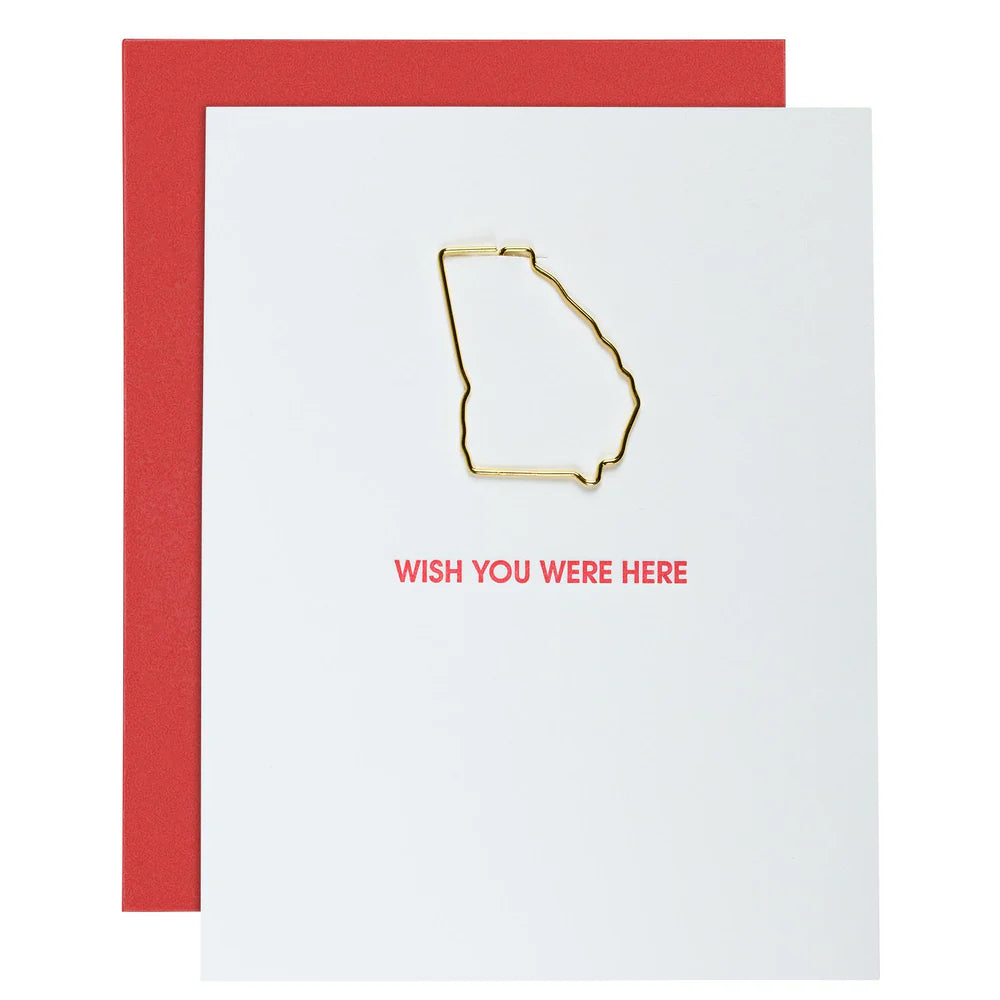 Paper Clip Everyday Card -Wish You Were Here Georgia