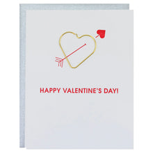 Load image into Gallery viewer, Paper Clip Valentine&#39;s Day Card -Happy Valentine&#39;s Day
