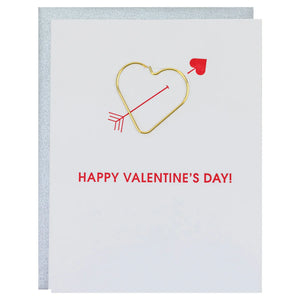 Paper Clip Valentine's Day Card -Happy Valentine's Day