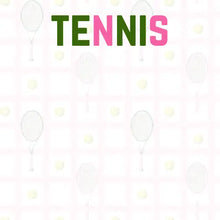 Load image into Gallery viewer, MH Notepad in Acrylic Holder -Tennis
