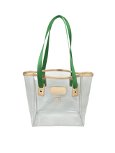 Load image into Gallery viewer, Jon Hart Clear Tour Tote -Kelly Green Webbing

