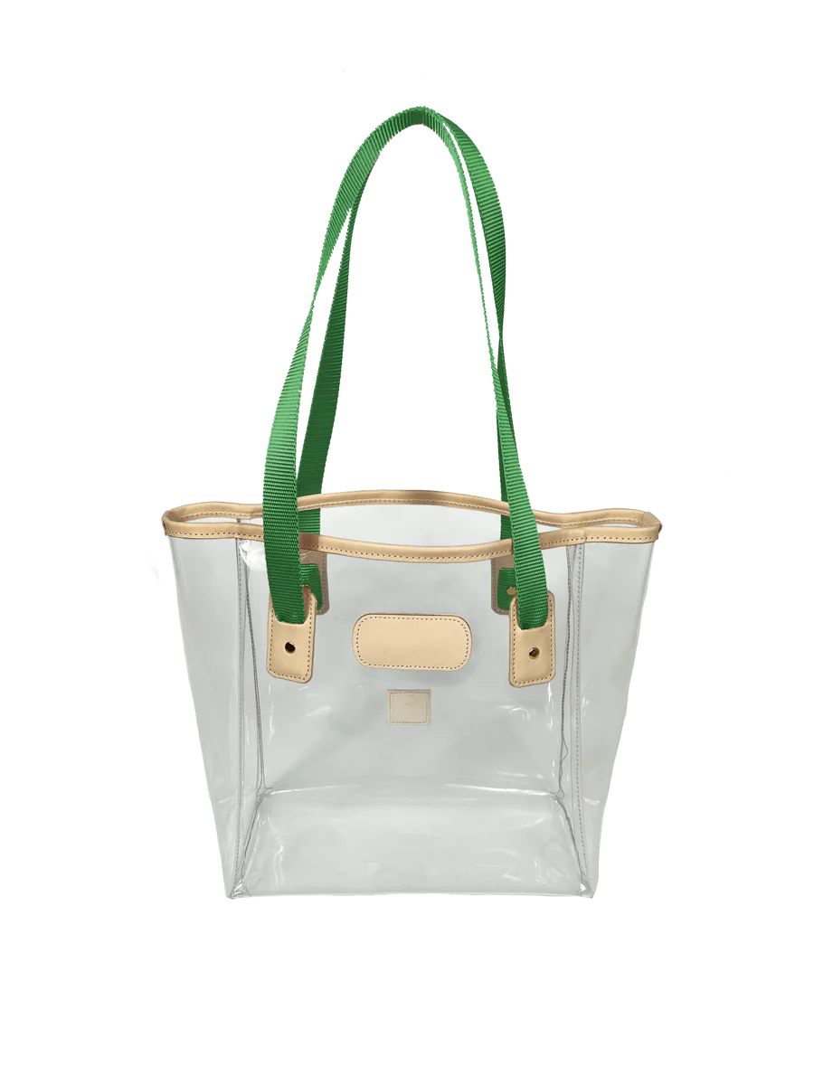 Jon Hart Clear Tour Tote -Kelly Green Webbing