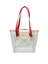 Load image into Gallery viewer, Jon Hart Clear Tour Tote -Red Webbing
