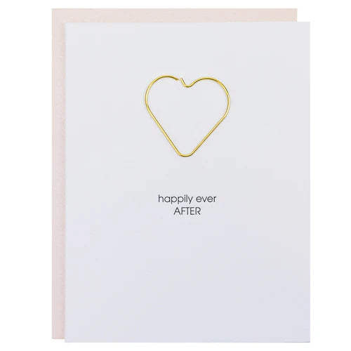 Paper Clip Wedding Card -Happily Ever After