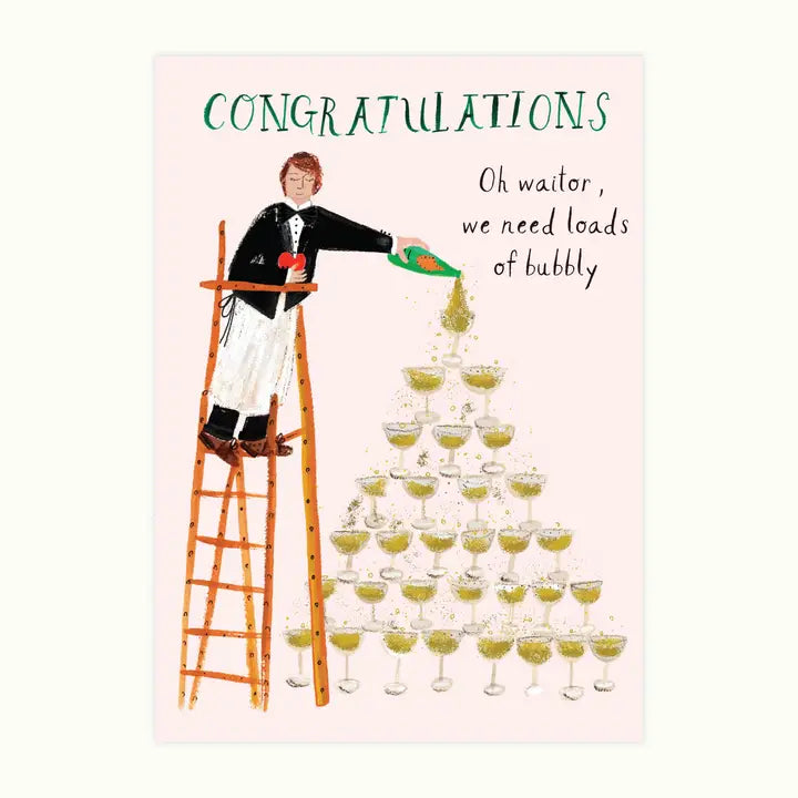 Mr. B Congrats Card -Loads of Bubbly