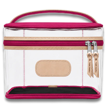 Load image into Gallery viewer, Jon Hart Clear Makeup Case -Berry
