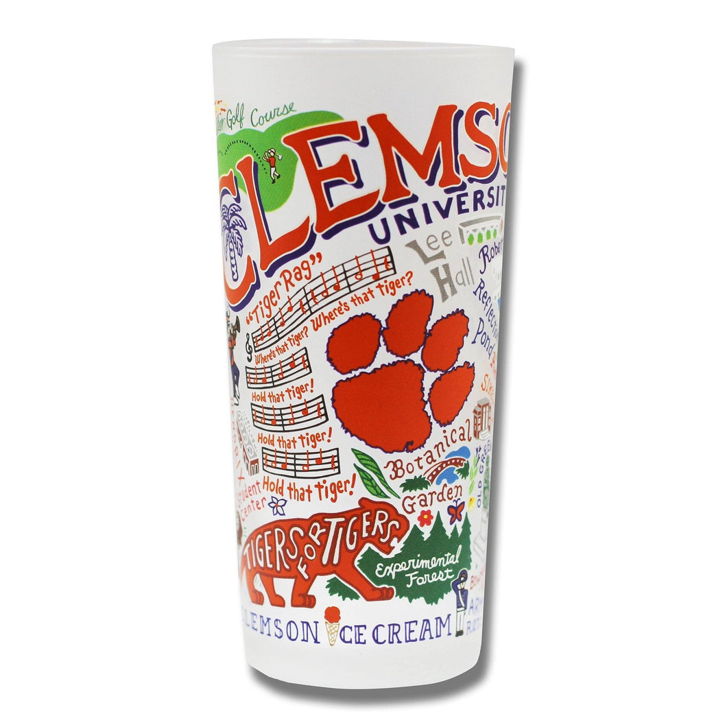 Collegiate Drinking Glass -Clemson