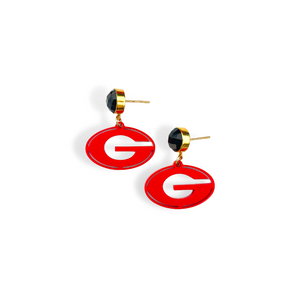 UGA Red Mini Power G Earrings