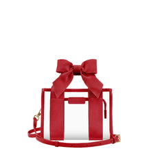 Load image into Gallery viewer, Jelly Stadium Bag -Varsity Red Bow

